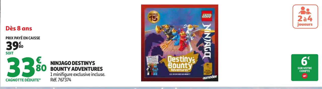Jeu de société Ninjago Destiny's Bounty Adventures Lego