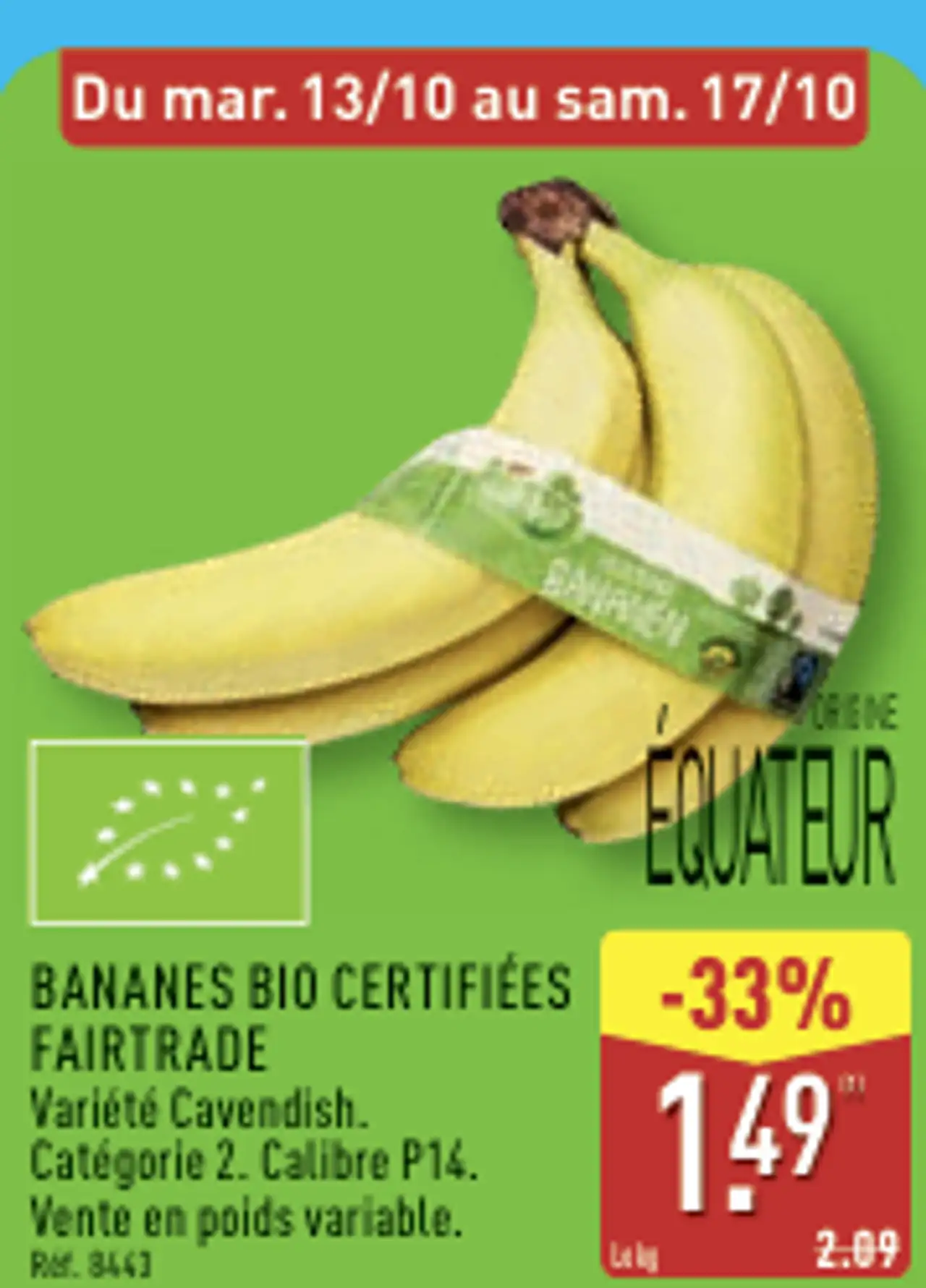 Bananes Bio Certifiées Fairtrade