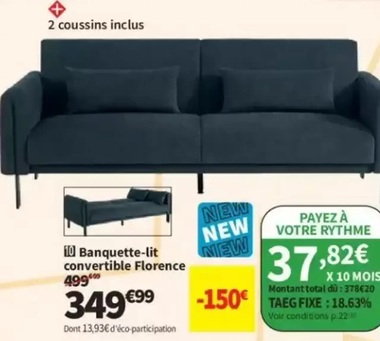Banquette-lit convertible Florence Lomoco
