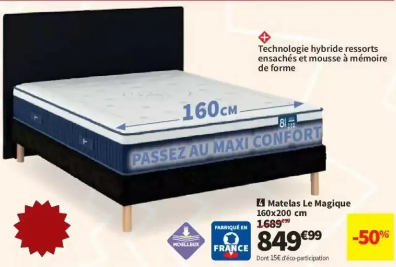Matelas Le Magique 160x200 cm