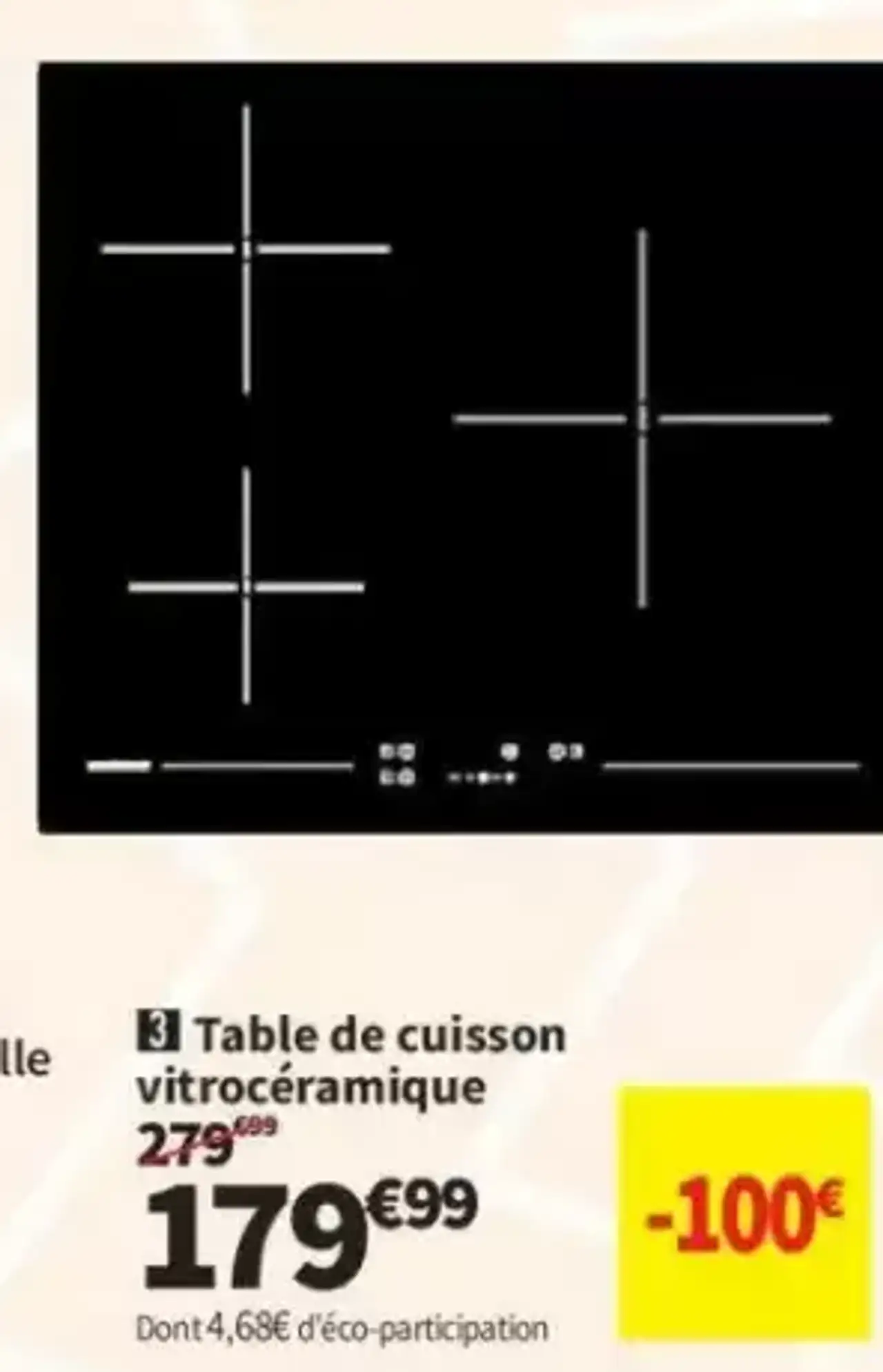 Table de cuisson vitrocéramique Rosières RH63CT/2