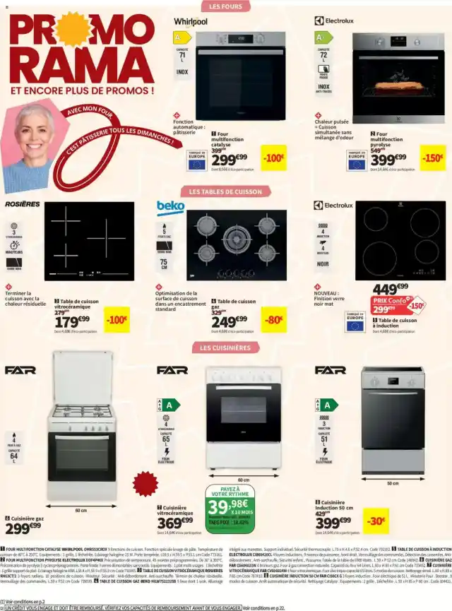 newspaper image - Table de cuisson vitrocéramique Rosières RH63CT/2 - Conforama