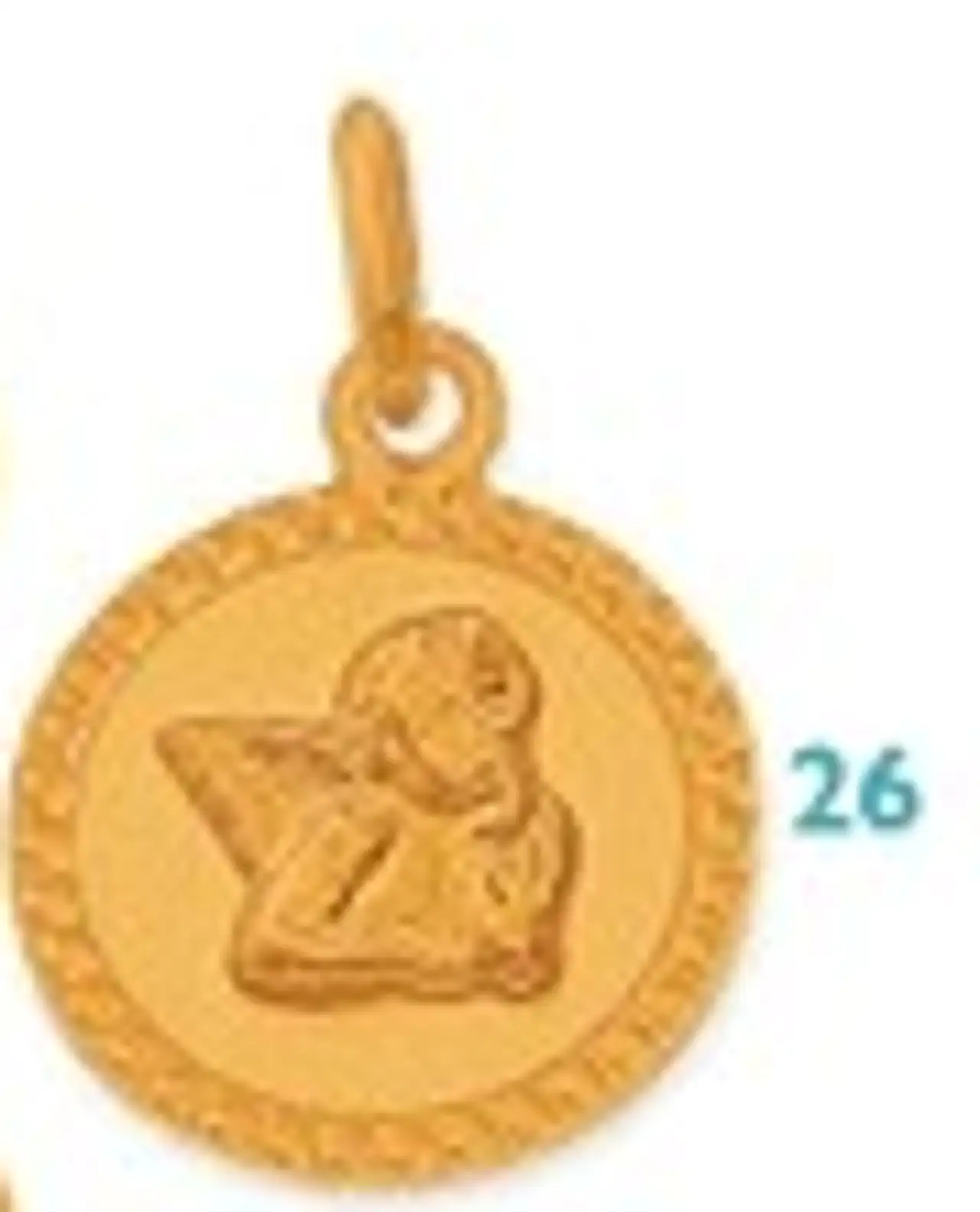 Pendentif médaille ange en or Le Manège à Bijoux