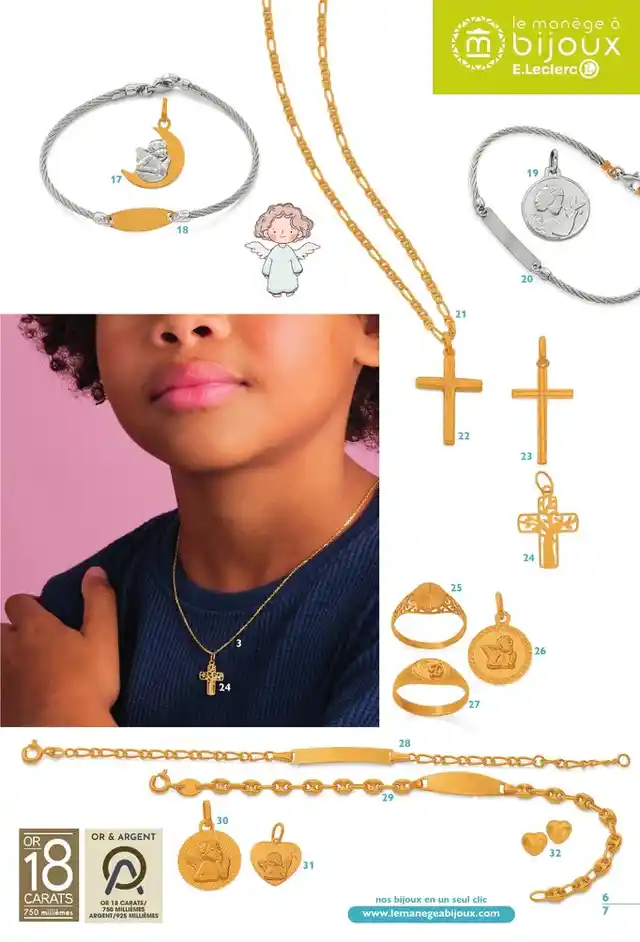 newspaper image - Pendentif médaille ange en or Le Manège à Bijoux - E.Leclerc