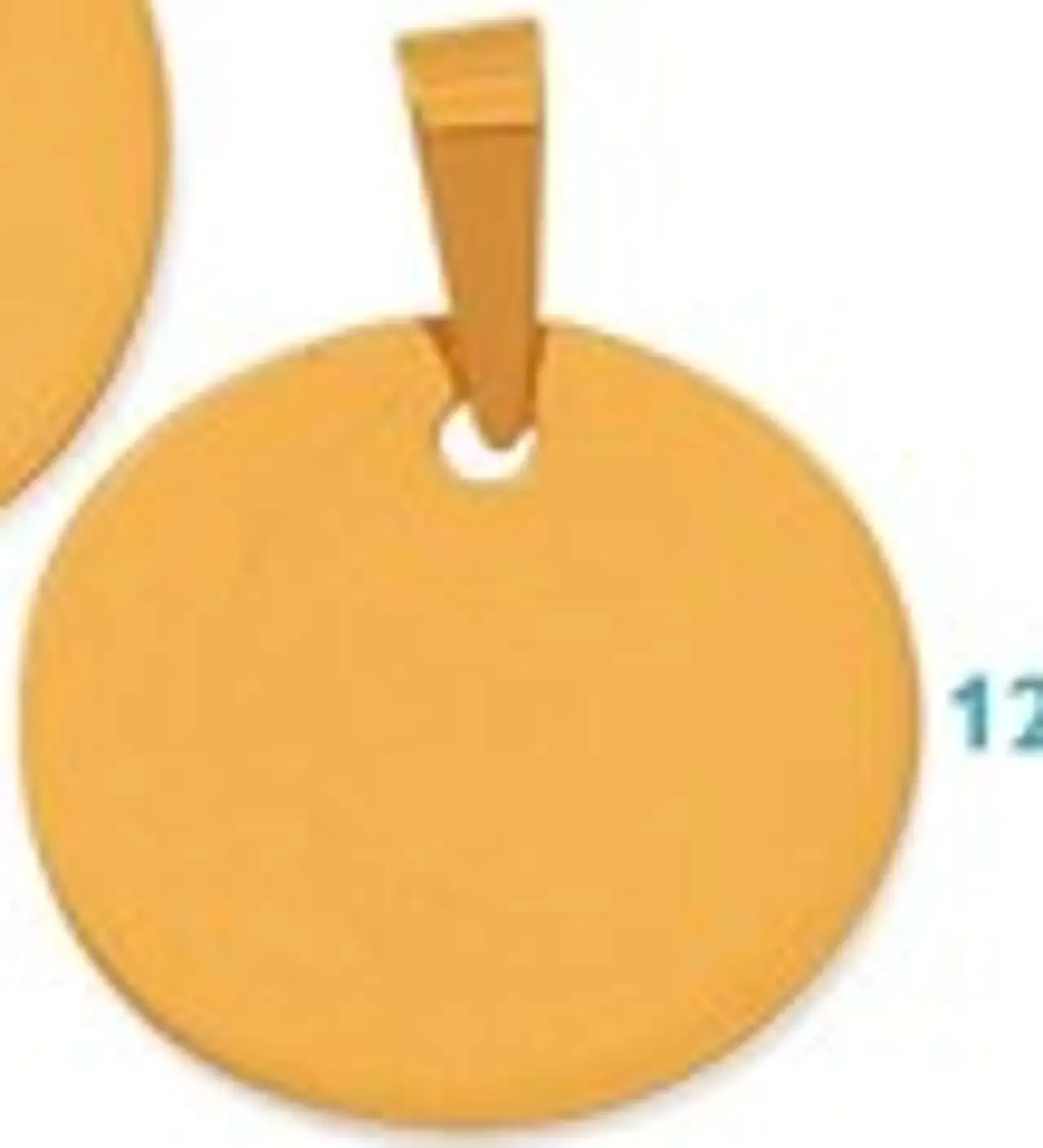 Pendentif médaille ronde enfant en or à graver