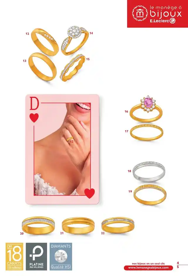 newspaper image - Bague Or 18 carats et diamants le manège à bijoux N°15 - E.Leclerc