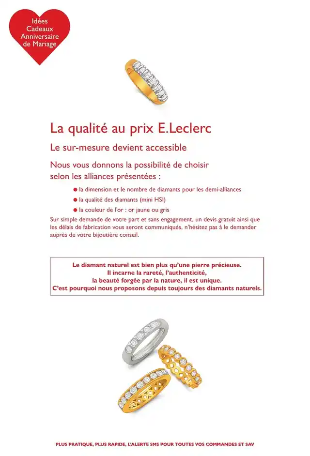 newspaper image - Demi-alliances sur-mesure en or et diamants E.Leclerc - E.Leclerc