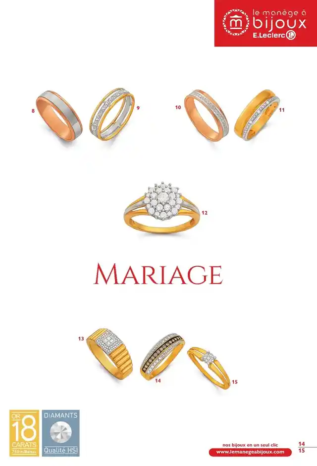 newspaper image - Bague Or 18 Carats et Diamants Le manège à bijoux N°12 - E.Leclerc