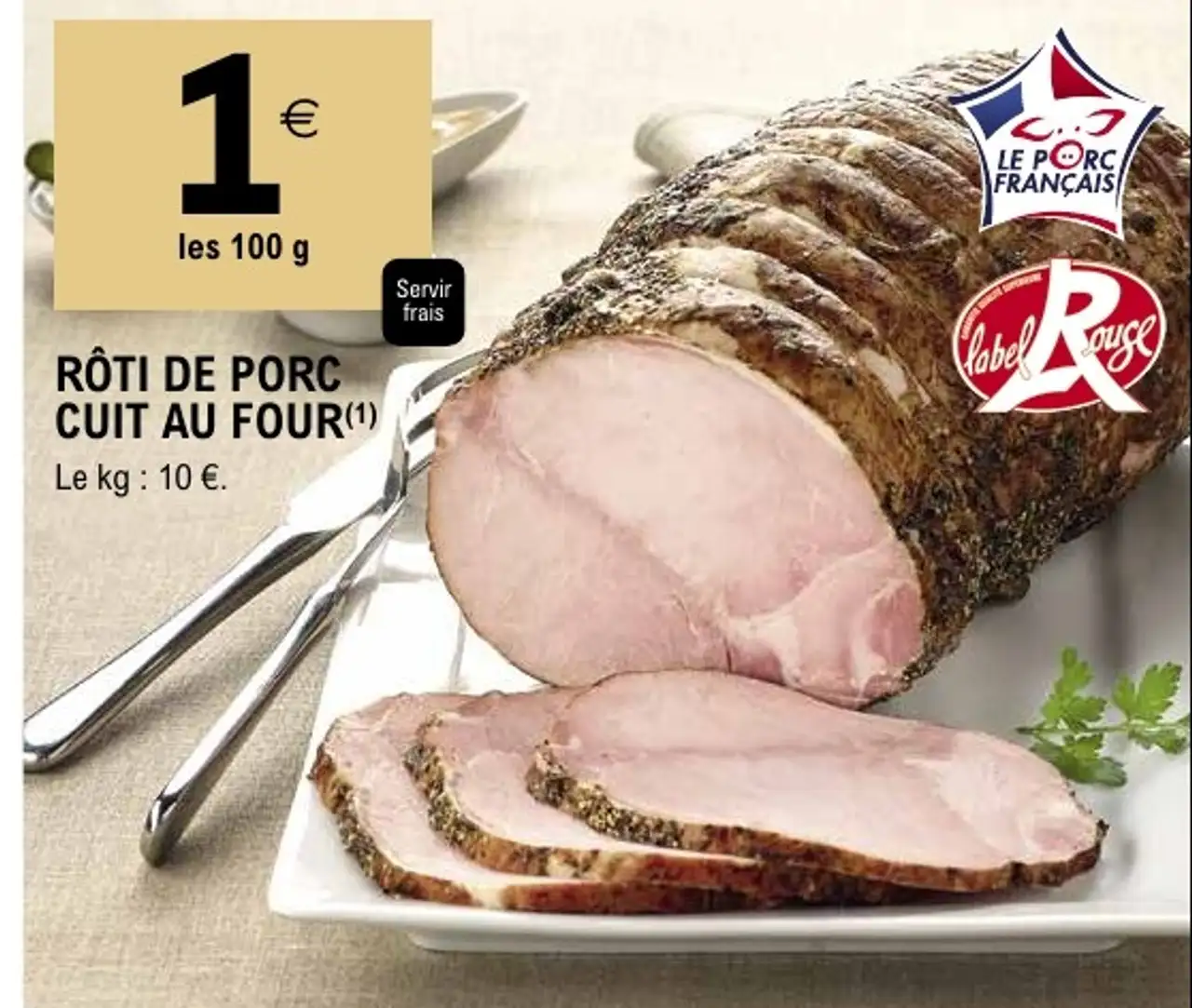 Rôti de porc cuit au four