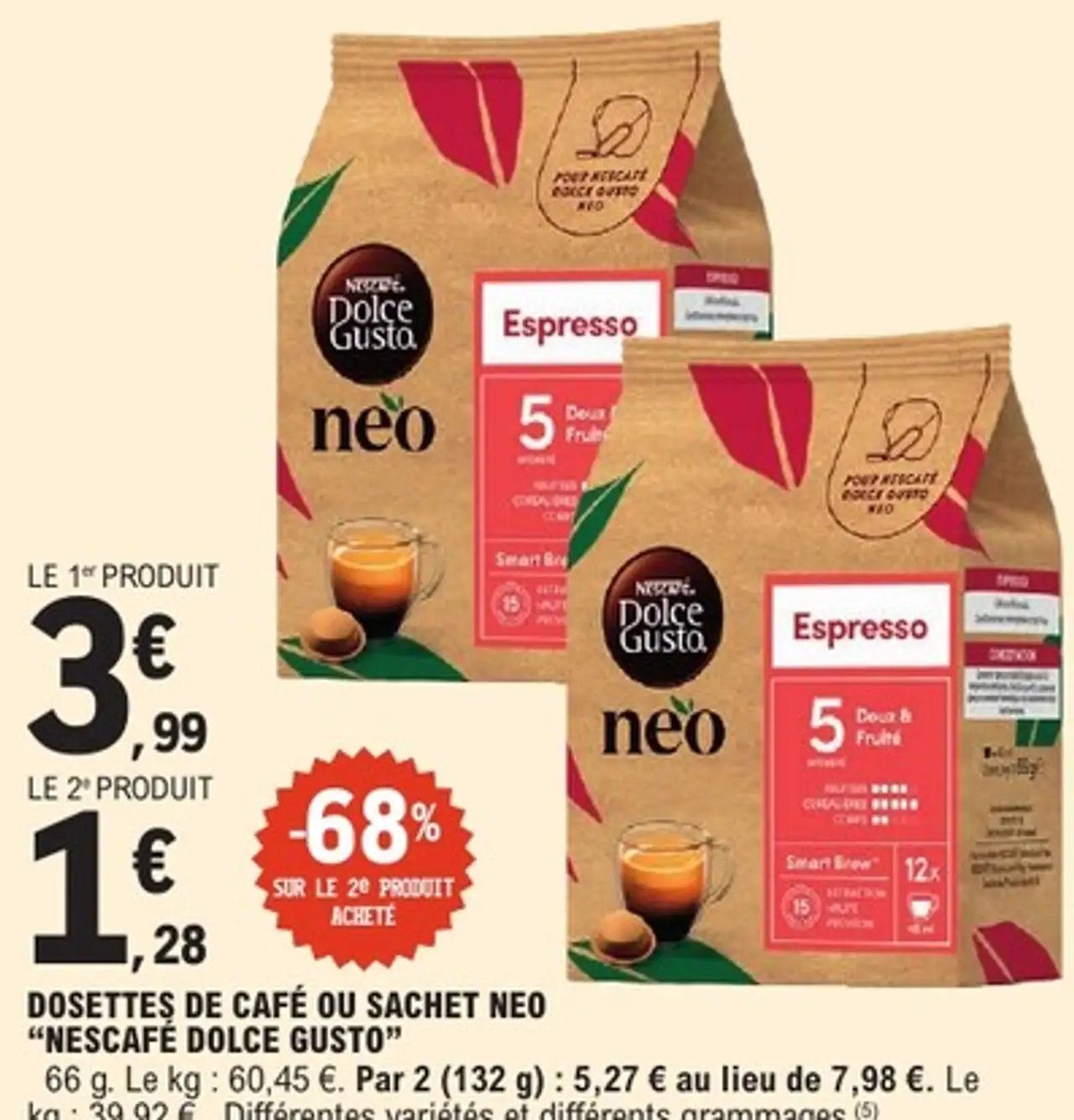 Dosettes de café ou sachet Neo Nescafé Dolce Gusto