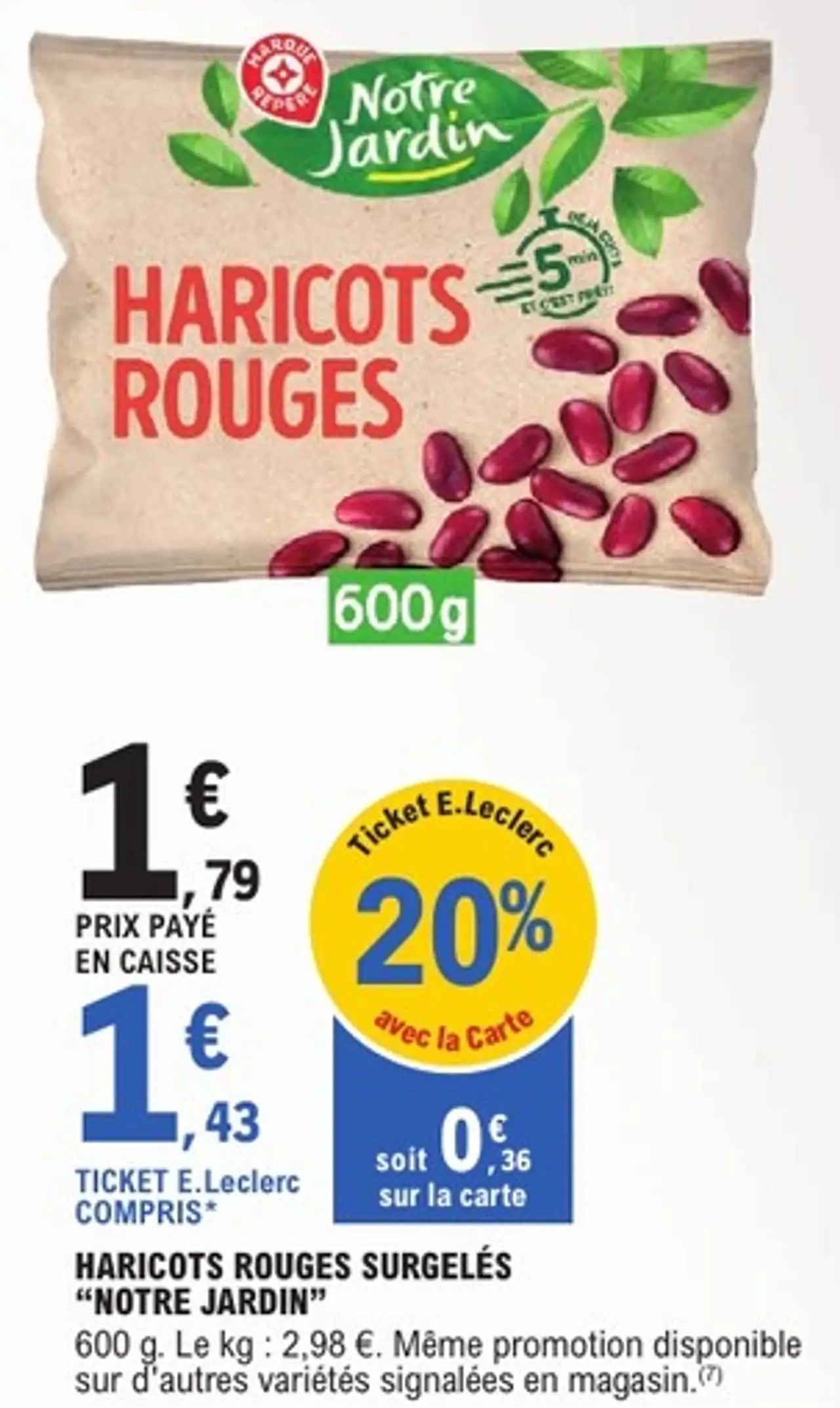 Haricots Rouges Surgelés Notre Jardin