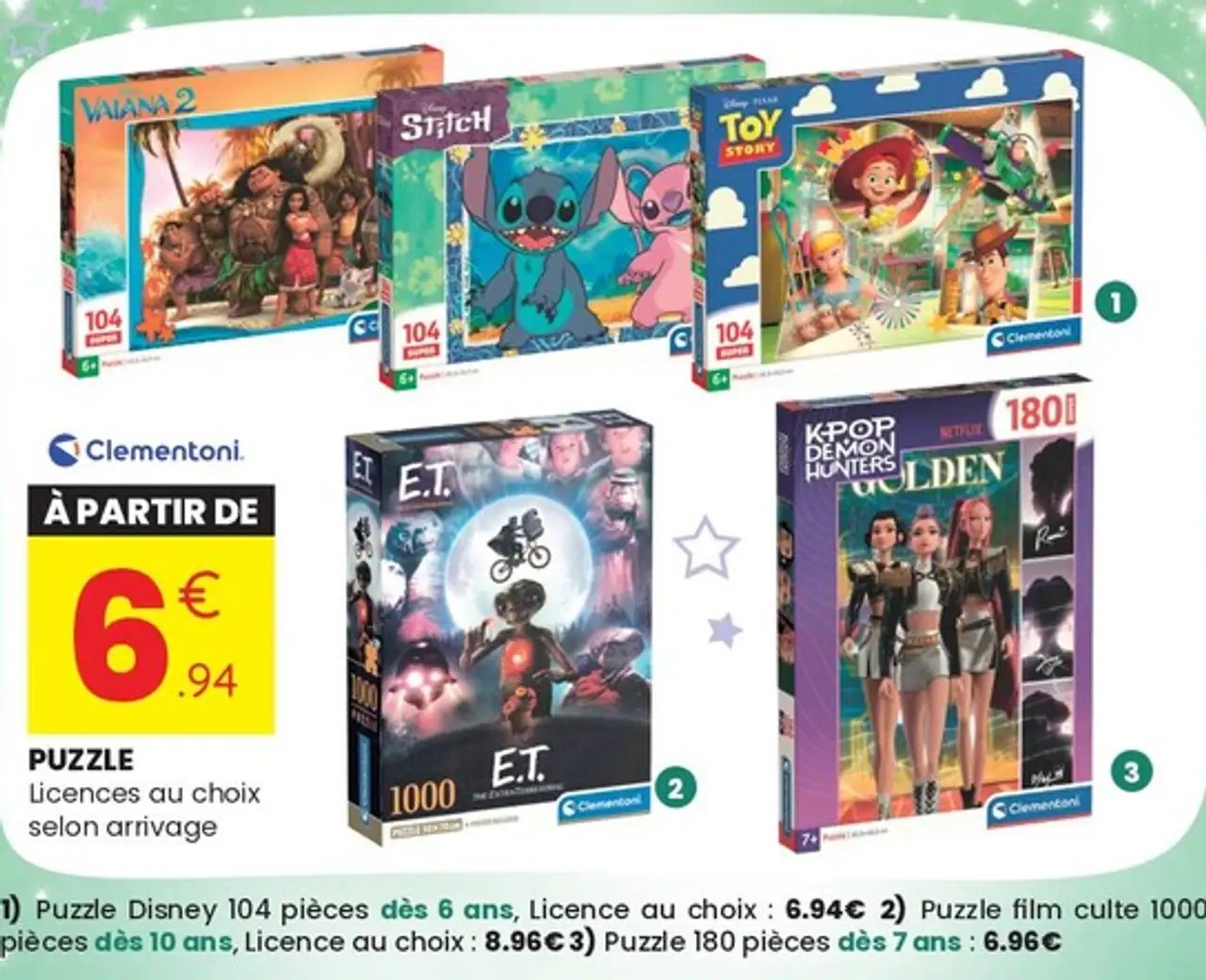 Puzzle Clementoni Licences au choix