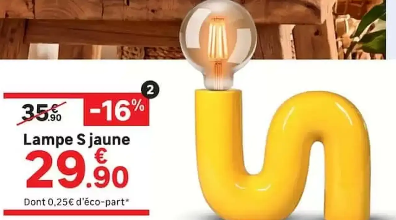 Lampe Pop S céramique jaune
