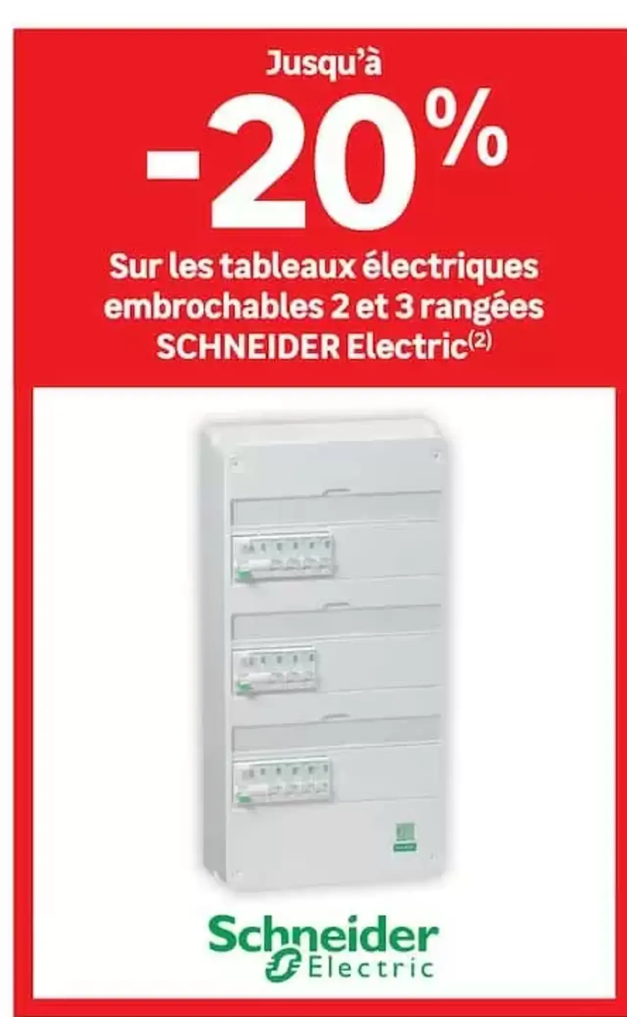 Tableaux électriques embrochables 2 et 3 rangées Schneider Electric
