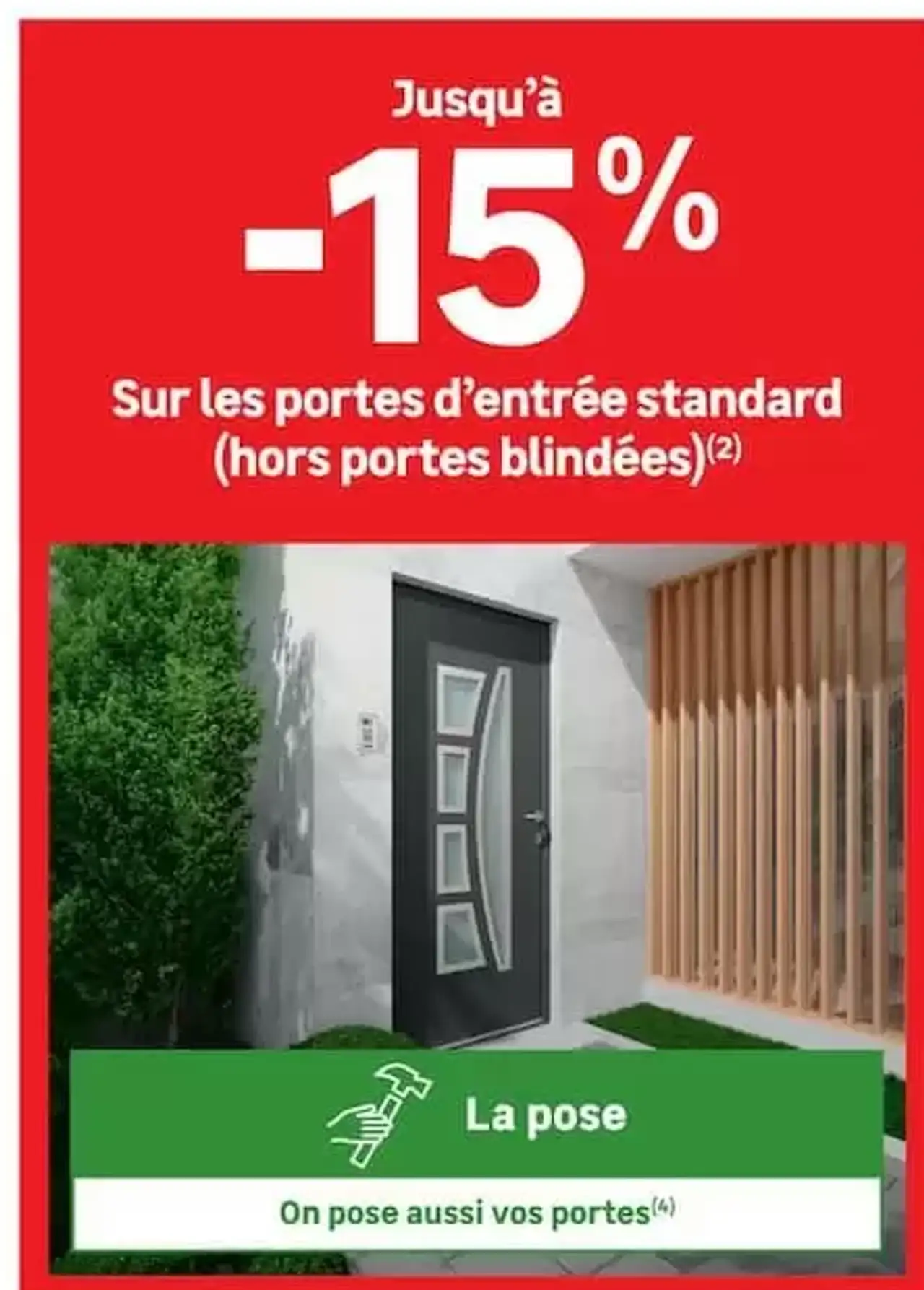 Portes d'entrée standard (hors portes blindées)