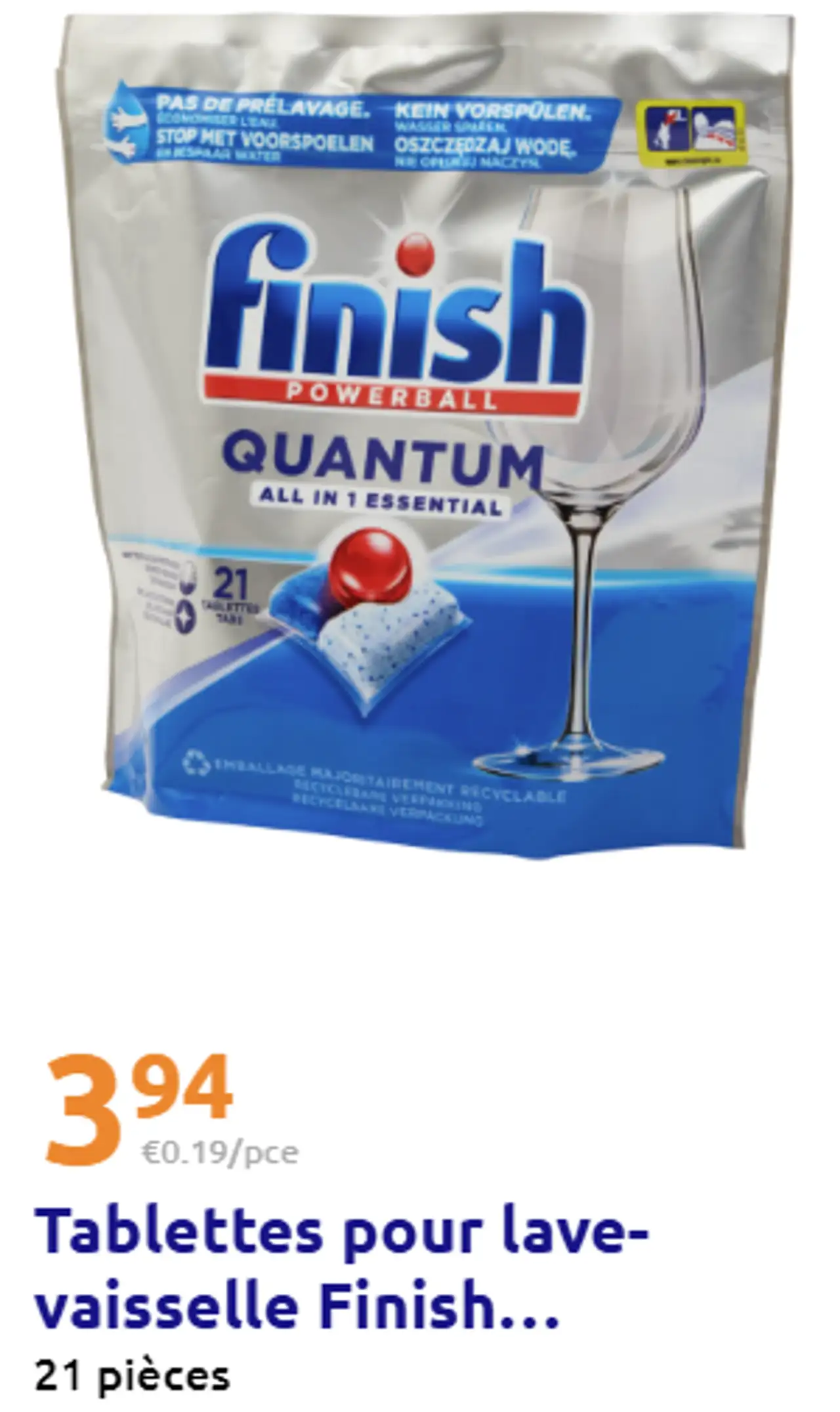 Tablettes pour lave-vaisselle Finish Quantum