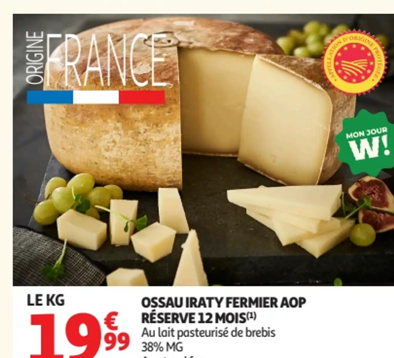 Ossau Iraty fermier AOP Réserve 12 mois