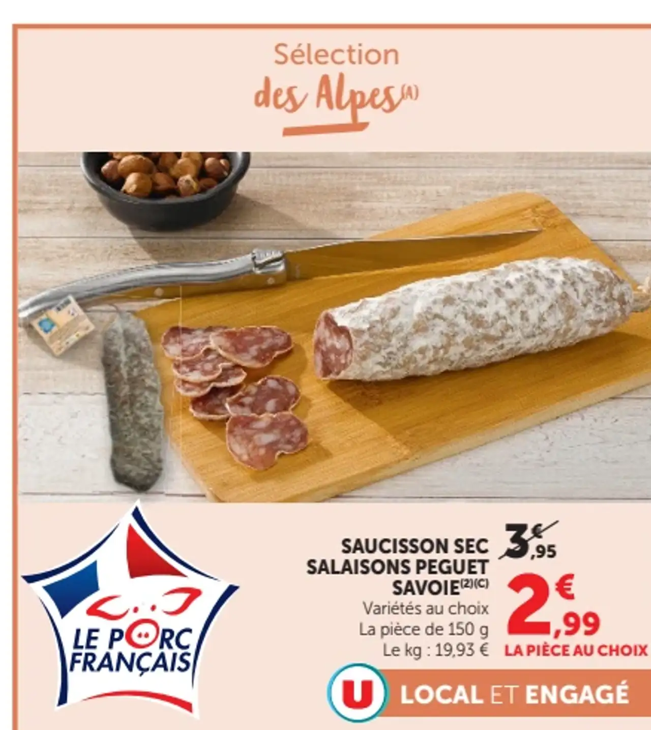 Saucisson sec Salaisons Peguet Savoie
