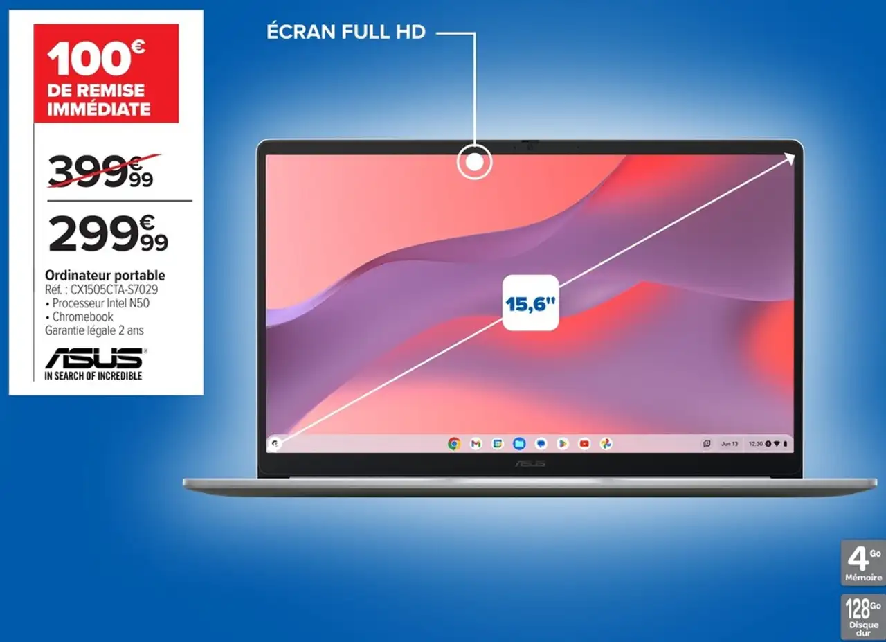 Ordinateur portable ASUS Chromebook CX1505CTA-S7029