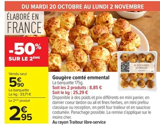 - Gougère comté emmental - Carrefour