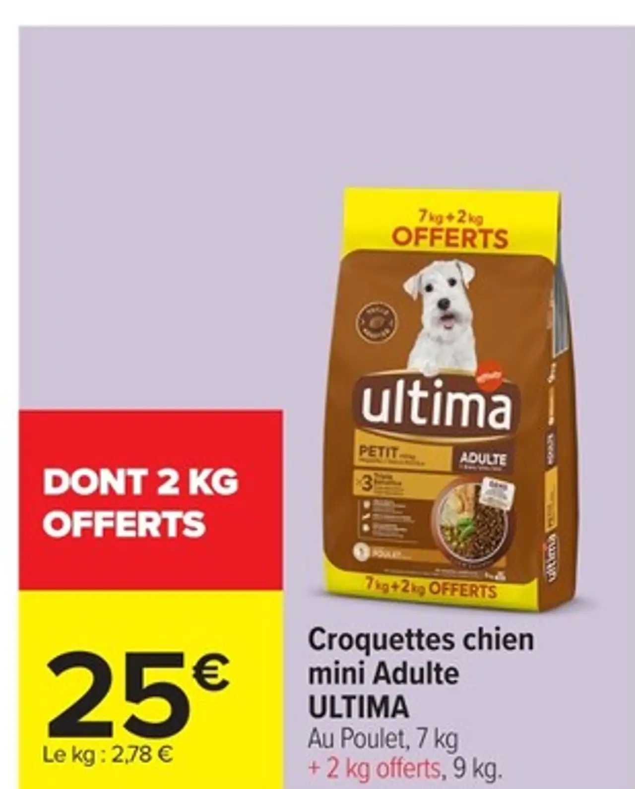 Croquettes chien mini Adulte ULTIMA