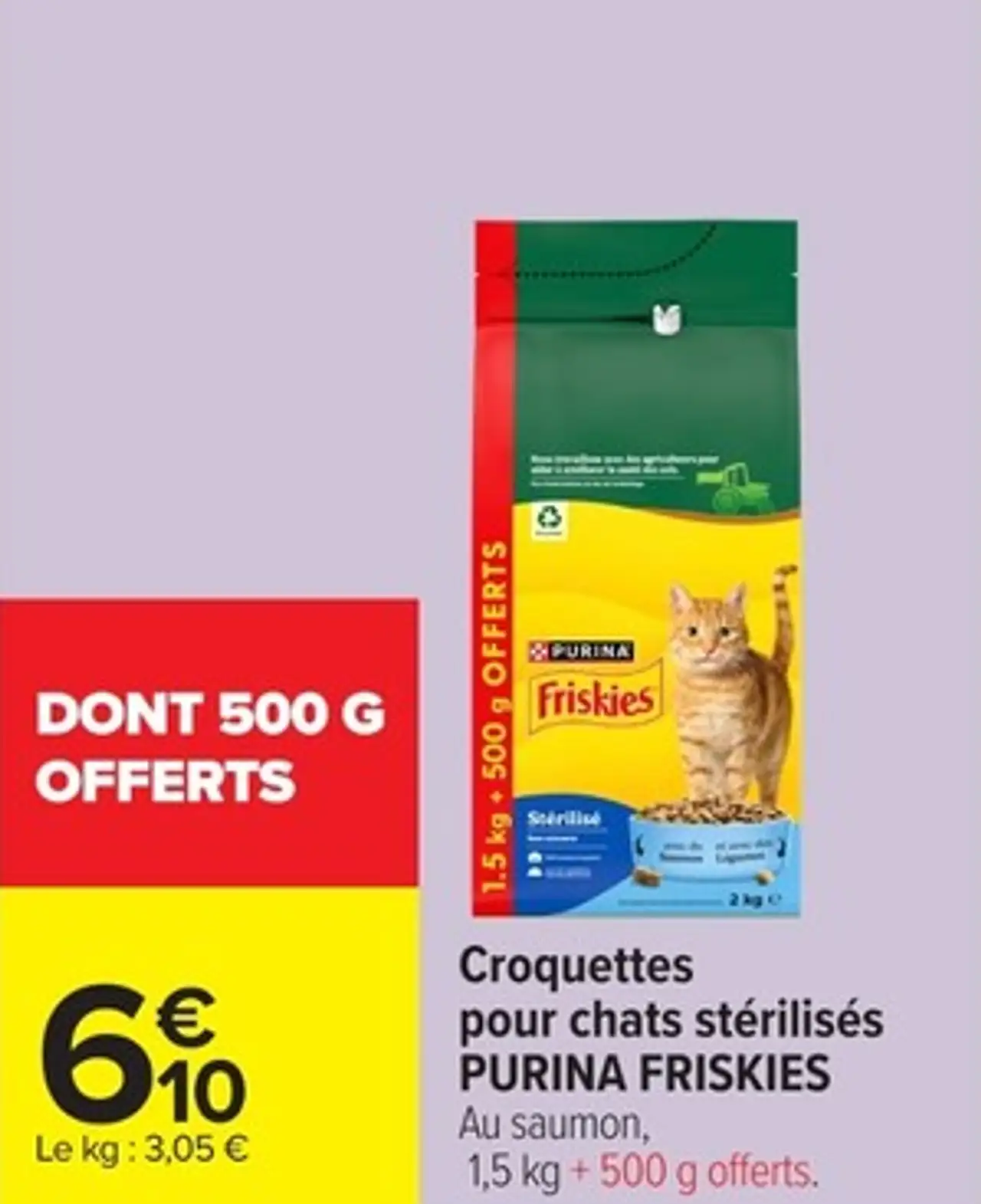 Croquettes pour chats stérilisés PURINA FRISKIES Au saumon