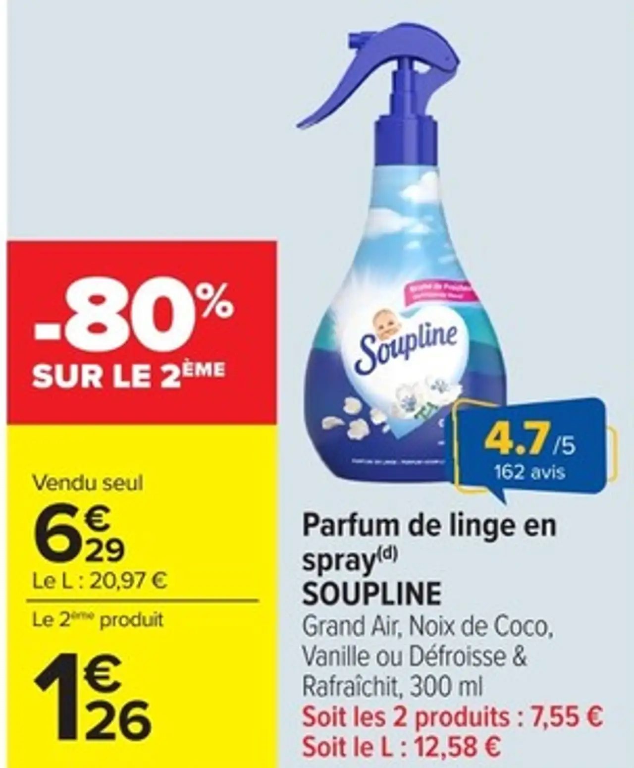 Parfum de linge en spray SOUPLINE