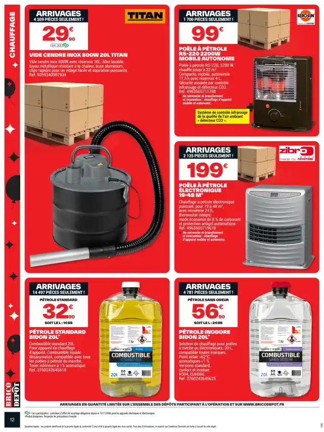 newspaper image - Poêle à pétrole RS-220 2200W mobile autonome Kerosun - Brico Dépôt
