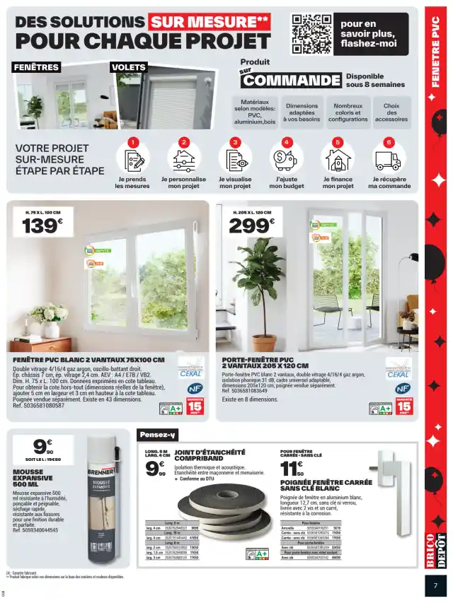 newspaper image - Poignée fenêtre carrée sans clé blanc - Brico Dépôt