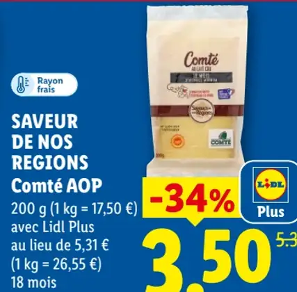 - SAVEUR DE NOS REGIONS Comté AOP - Lidl