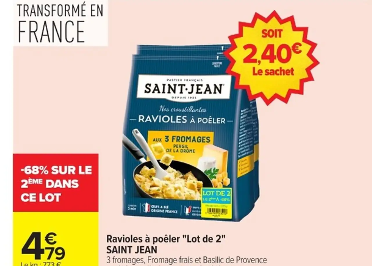 Ravioles à poêler "Lot de 2" SAINT JEAN