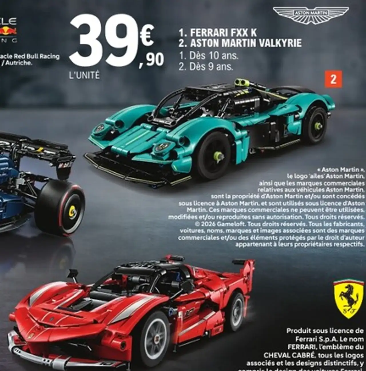 Ferrari FXX K / Aston Martin Valkyrie LEGO Technic