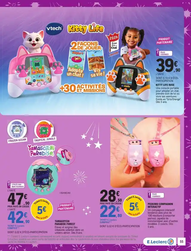 newspaper image - Console portable Vtech Kitty Life Rose - E.Leclerc