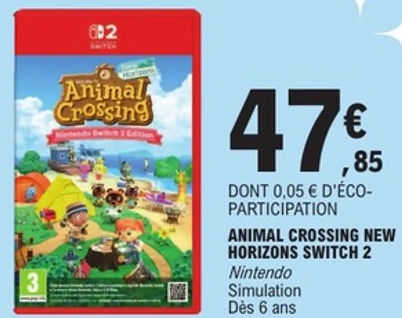 Jeu vidéo Animal Crossing New Horizons Nintendo Switch 2