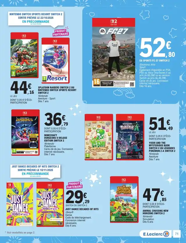 newspaper image - Jeu vidéo Animal Crossing New Horizons Nintendo Switch 2 - E.Leclerc