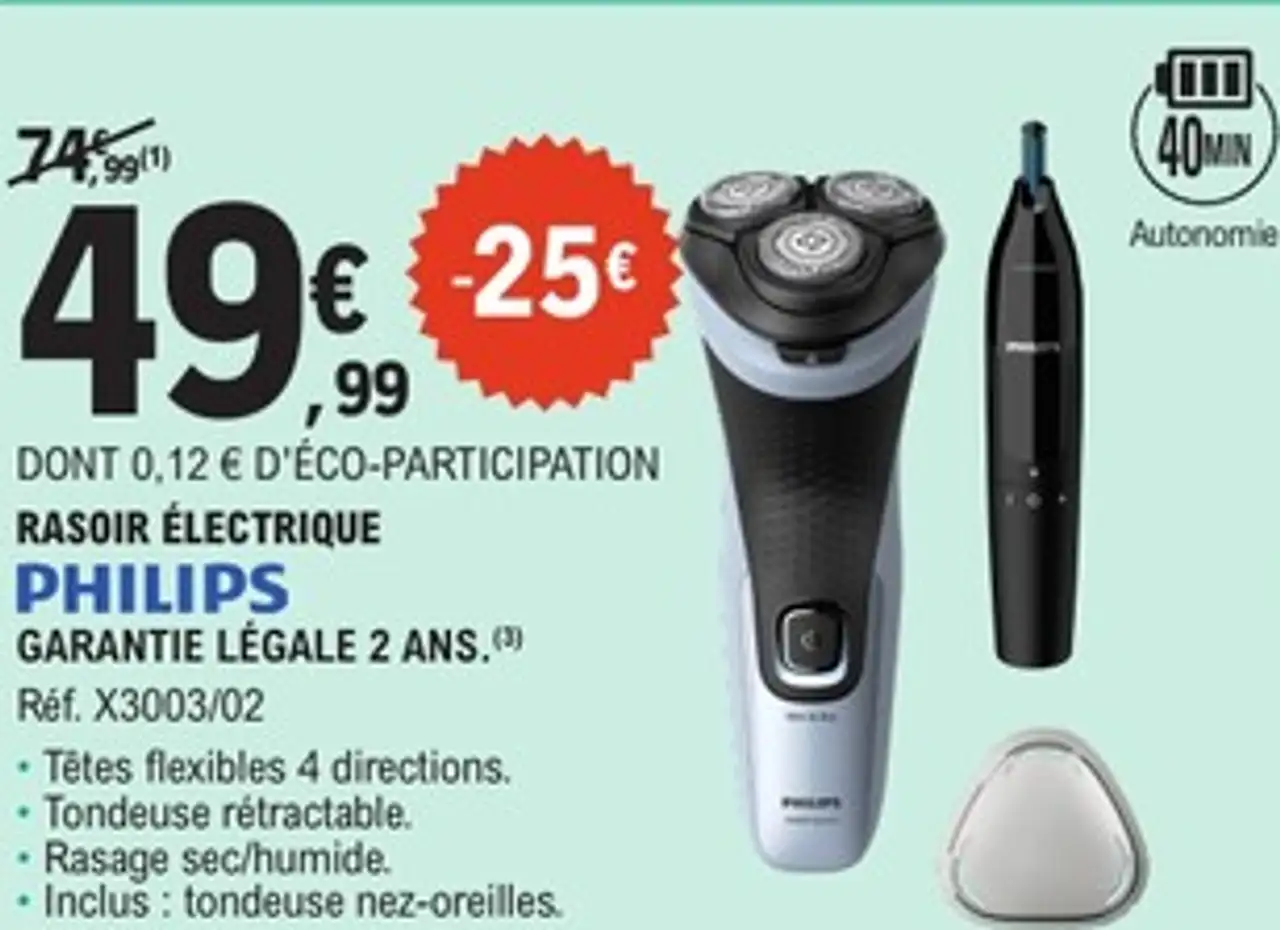 Rasoir électrique PHILIPS X3003/02