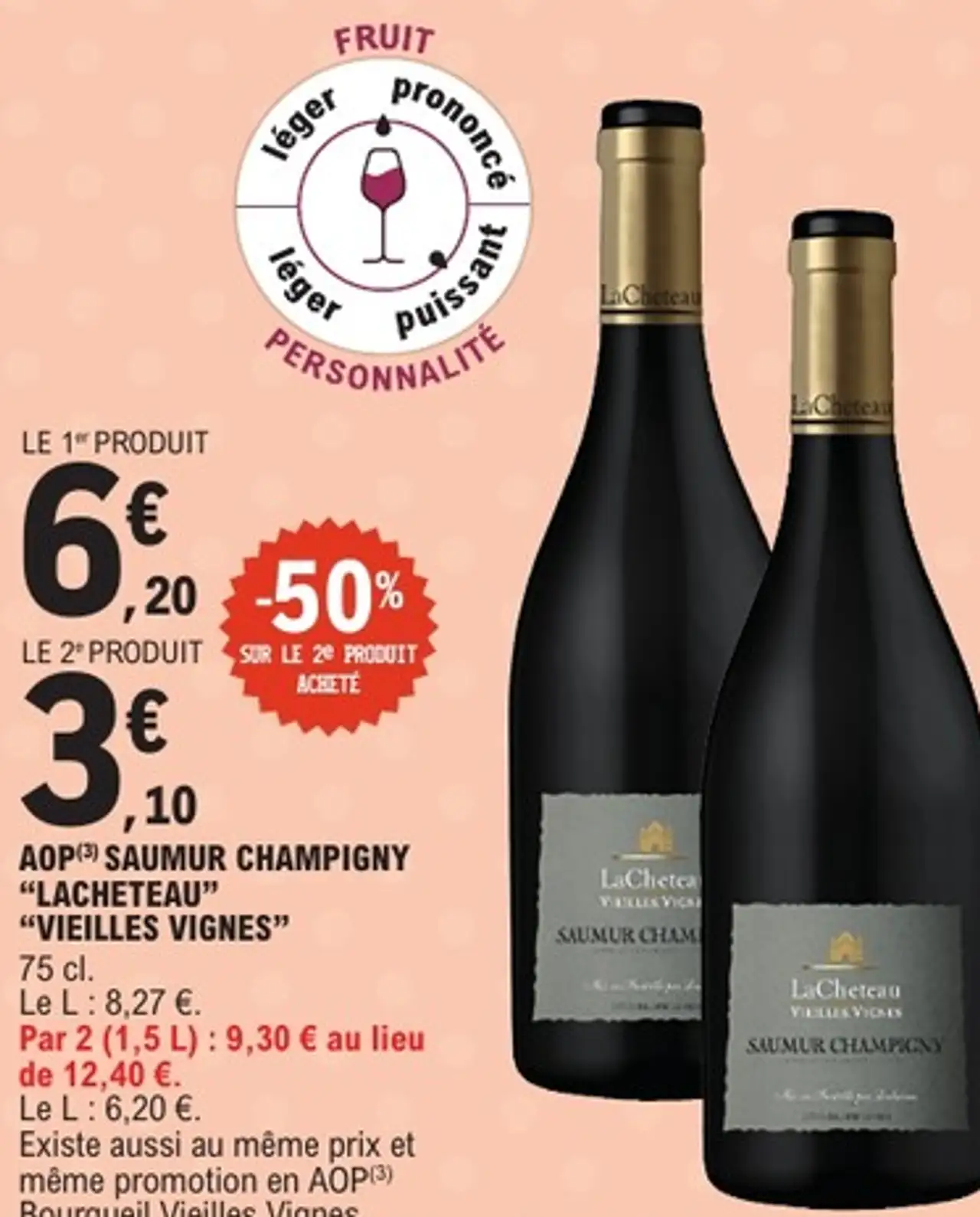 Vin rouge AOP Saumur Champigny Lacheteau Vielles Vignes