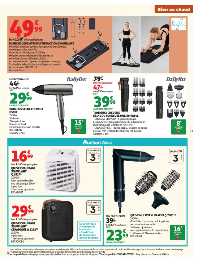 newspaper image - BaByliss Sèche cheveux D581E - Auchan Hypermarché