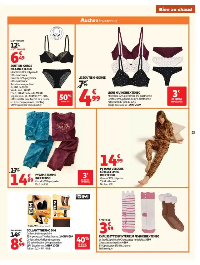 newspaper image - Soutien-gorge Ligne Nivine Inextenso - Auchan Hypermarché