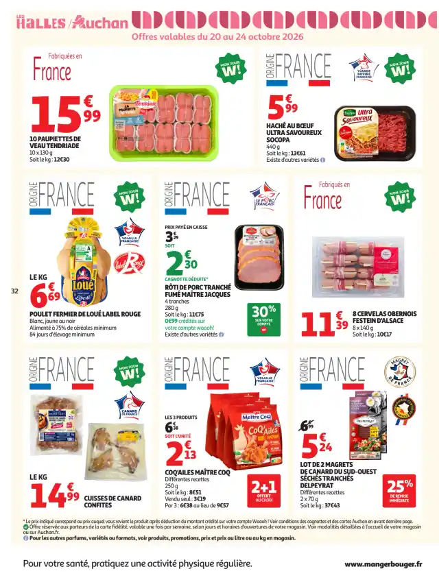 newspaper image - Haché au bœuf Ultra Savoureux Socopa - Auchan Hypermarché