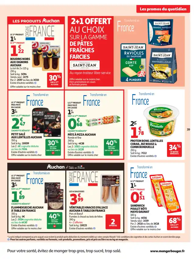 newspaper image - Sandwich poulet rôti mayo Daunat - Auchan Hypermarché
