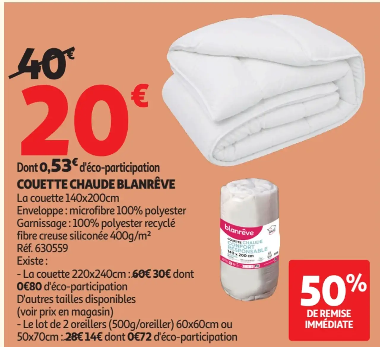 Couette chaude Blanrêve