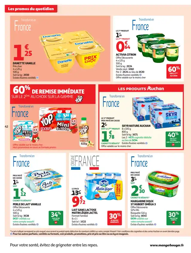 newspaper image - Margarine doux St Hubert Oméga 3 - Auchan Hypermarché