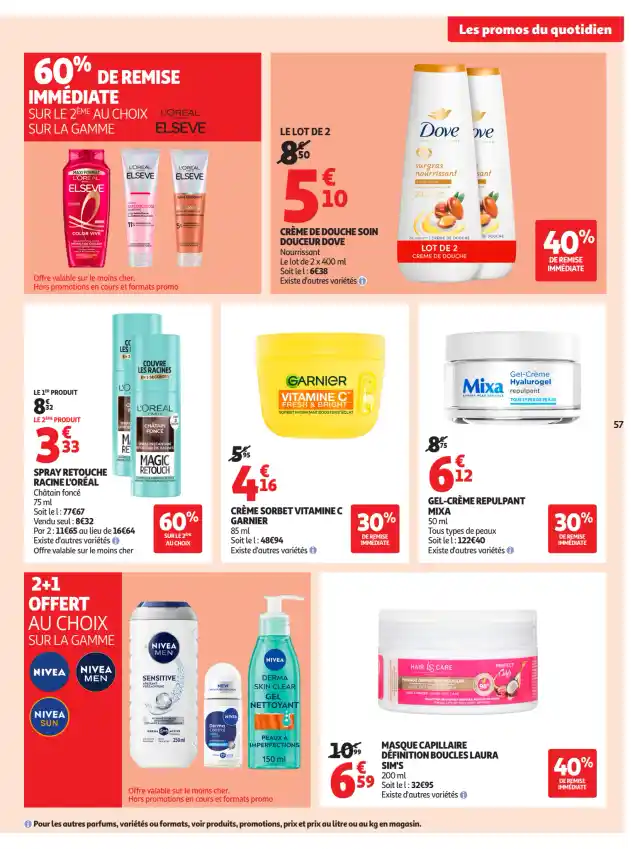 newspaper image - Gamme soins capillaires L'Oréal Elseve - Auchan Hypermarché