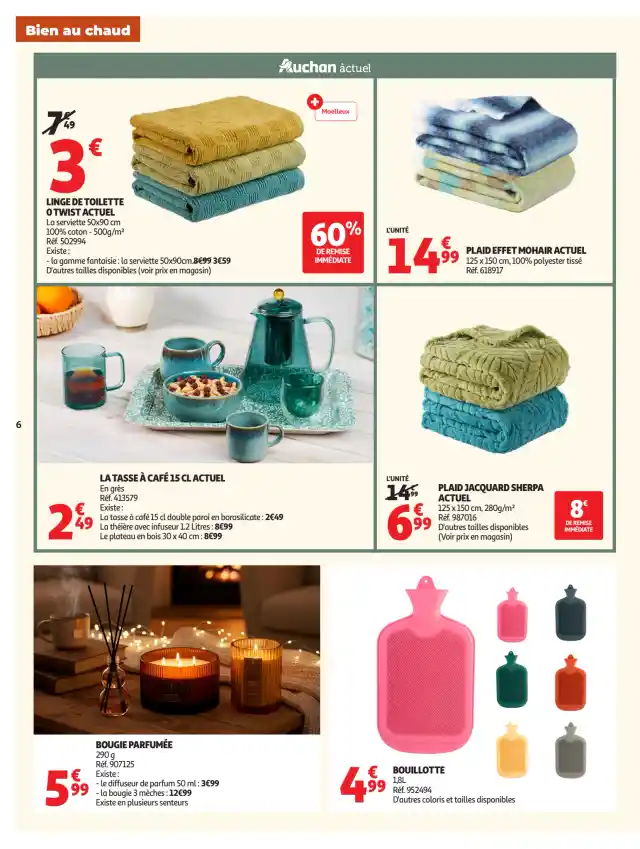 newspaper image - Plaid effet mohair Actuel - Auchan Hypermarché