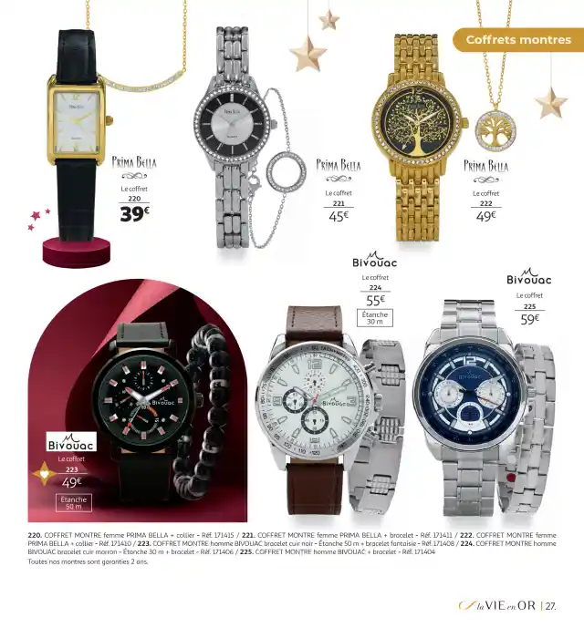 newspaper image - Coffret montre homme Bivouac + bracelet - Réf. 171404 - Auchan Hypermarché