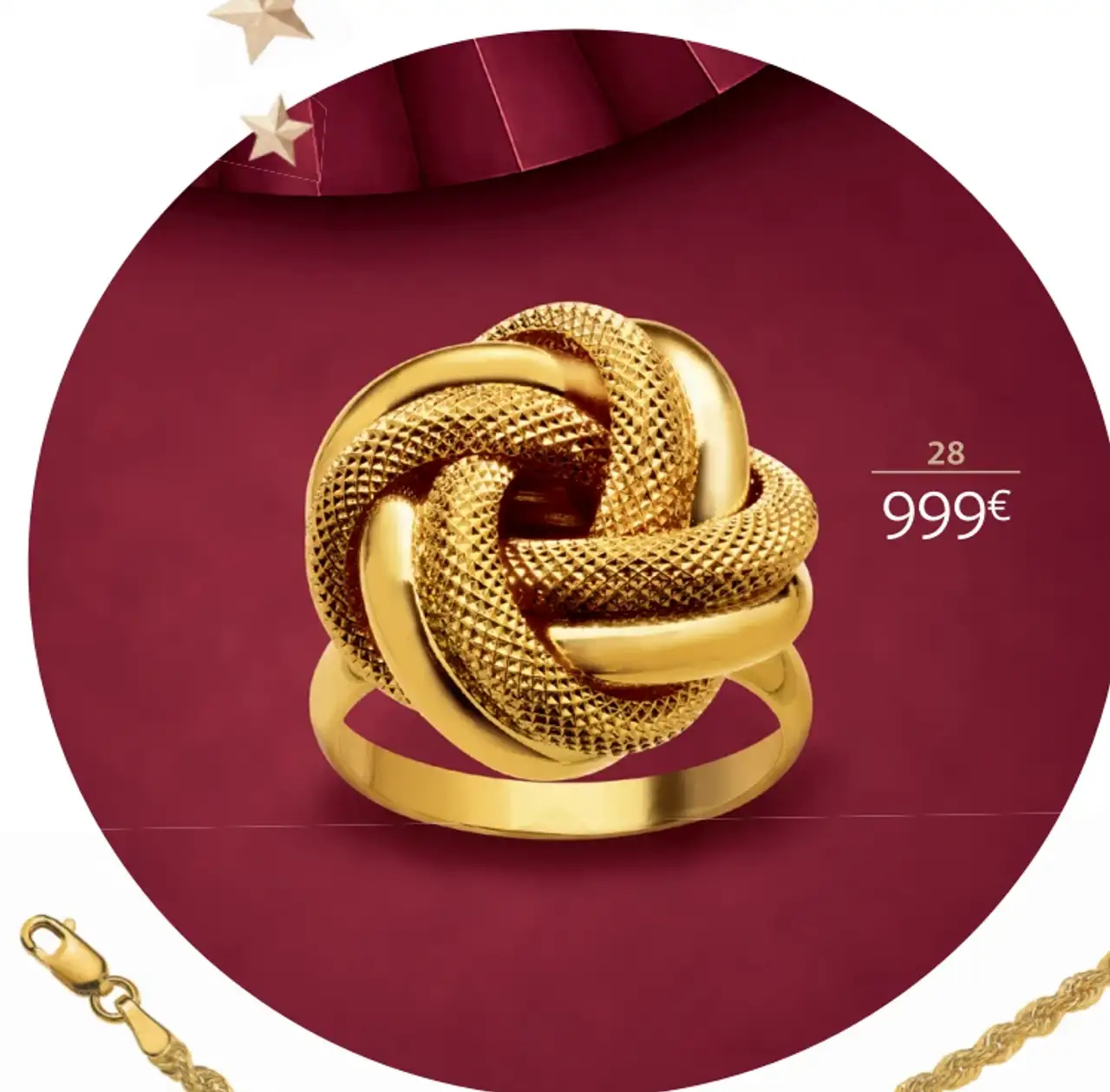 Bague or 750 millièmes La Vie en Or