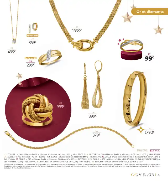 newspaper image - Bague or 750 millièmes La Vie en Or - Auchan Hypermarché