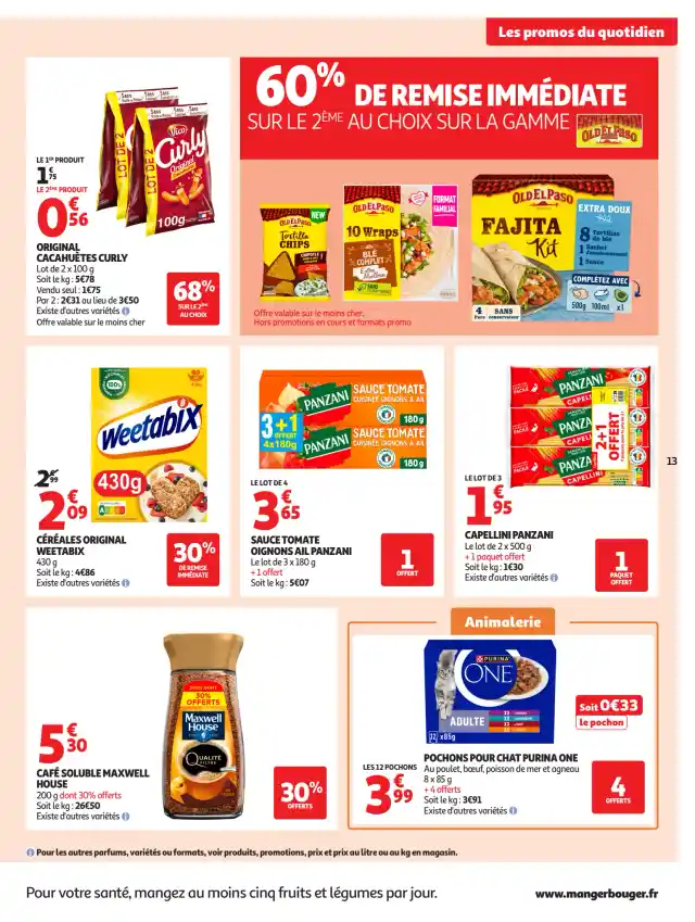 newspaper image - Original Cacahuètes Curly Vico - Auchan Supermarché