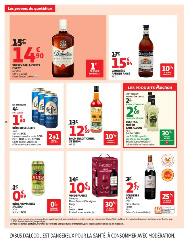 newspaper image - Whisky Ballantine's Finest 40° 70 cl - Auchan Supermarché